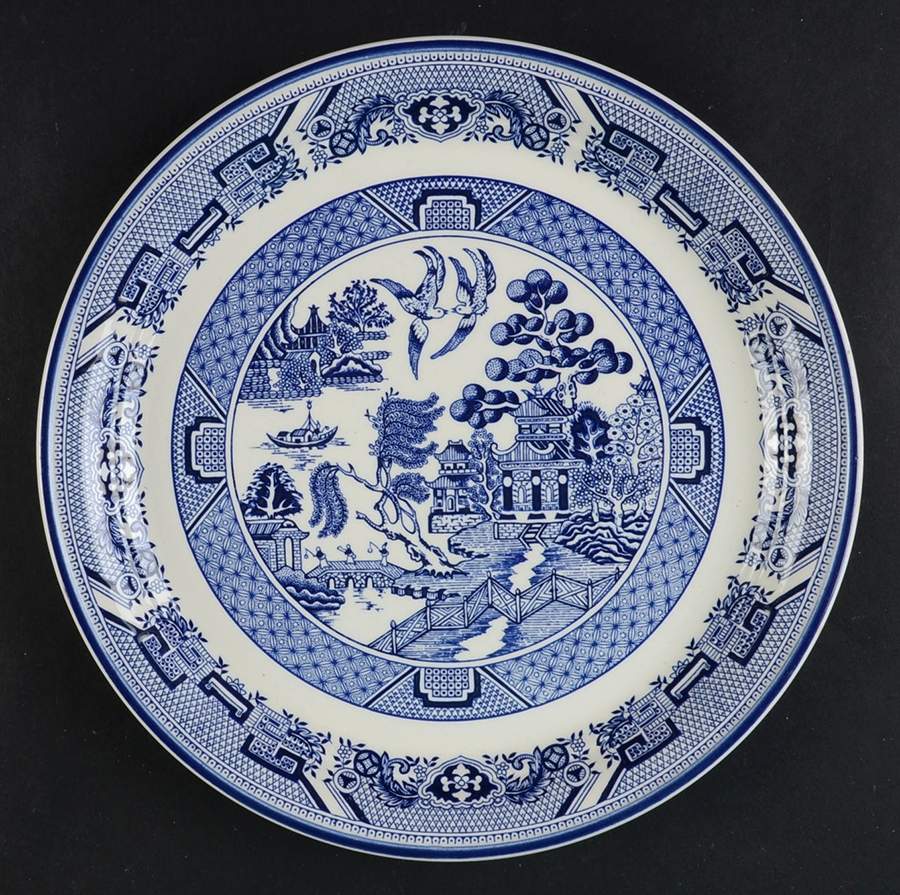 Willow (Blue Trim) Luncheon Plate by Arklow-1