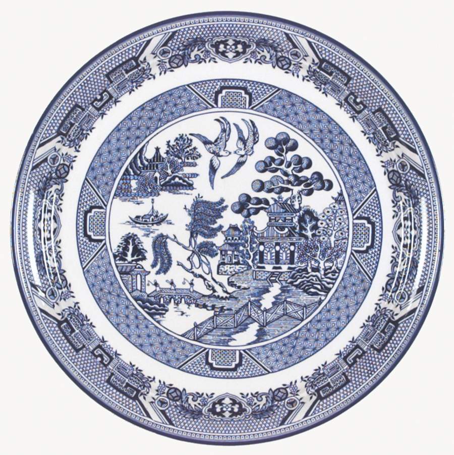 Willow (Blue Trim) Dinner Plate by Arklow-1