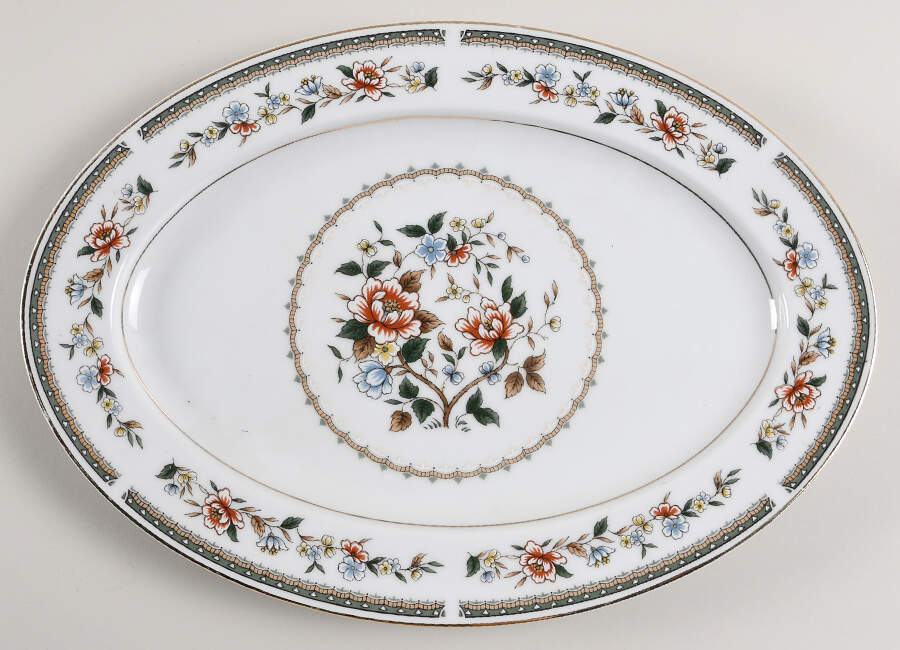 Kwan Yin 14" Oval Serving Platter by Arlen-1