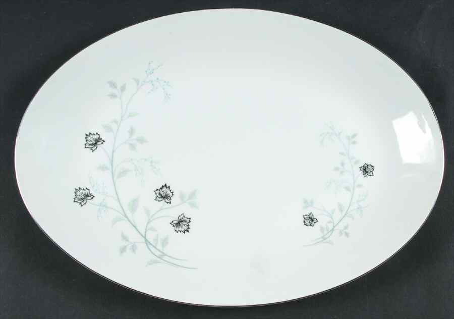 Platina 14" Oval Serving Platter by Arlen-1