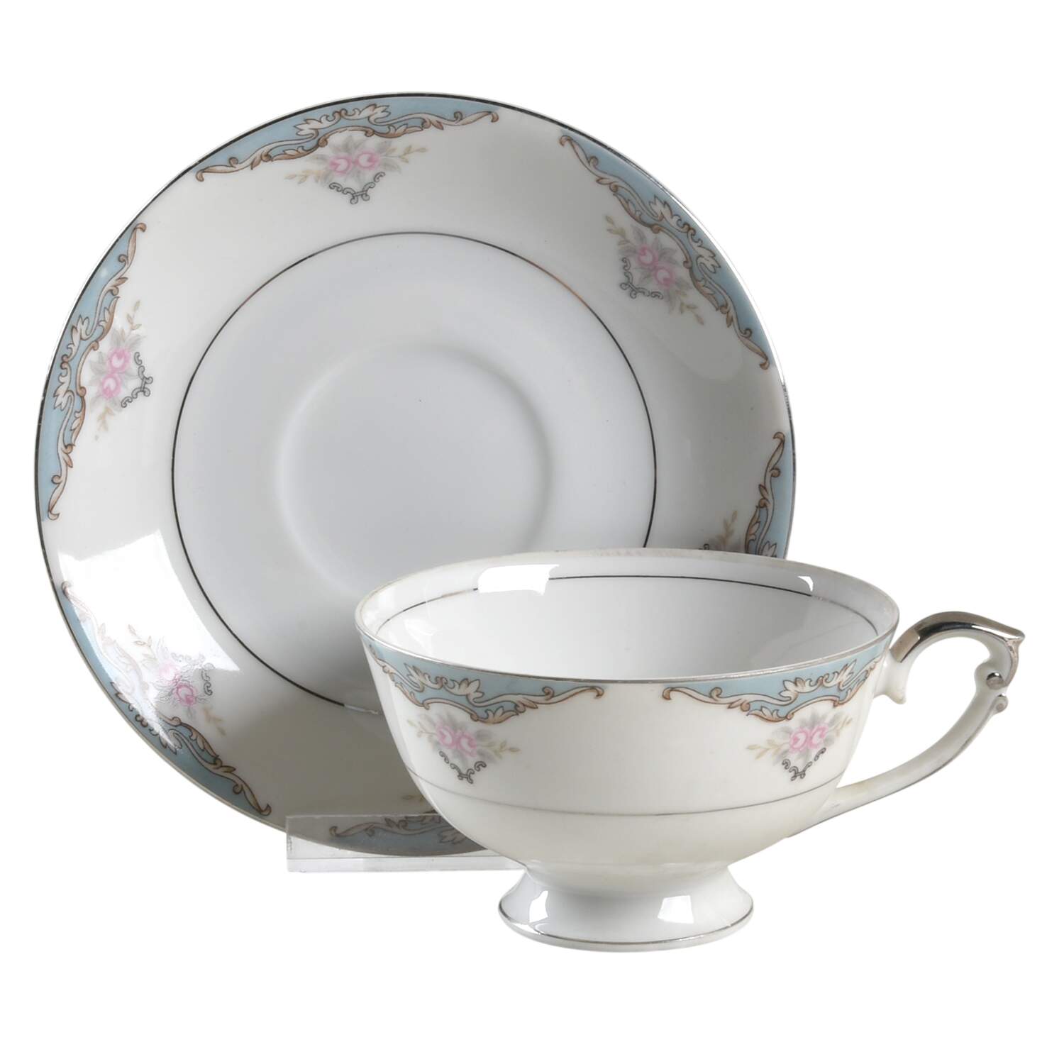 Romance Footed Cup & Saucer Set by Arlen-1