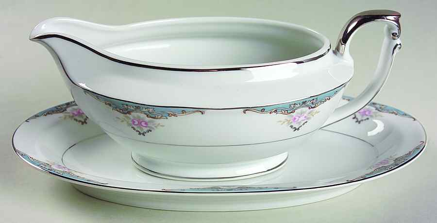Romance Gravy Boat & Underplate/Relish by Arlen-1