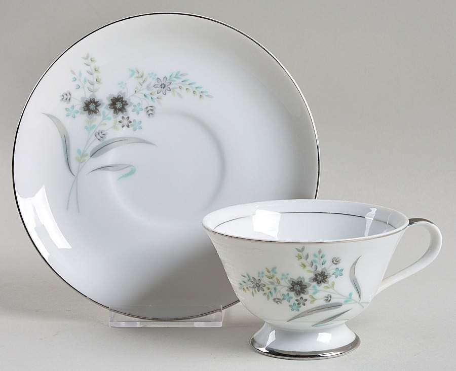 Saxony Footed Cup & Saucer Set by Arlen-1