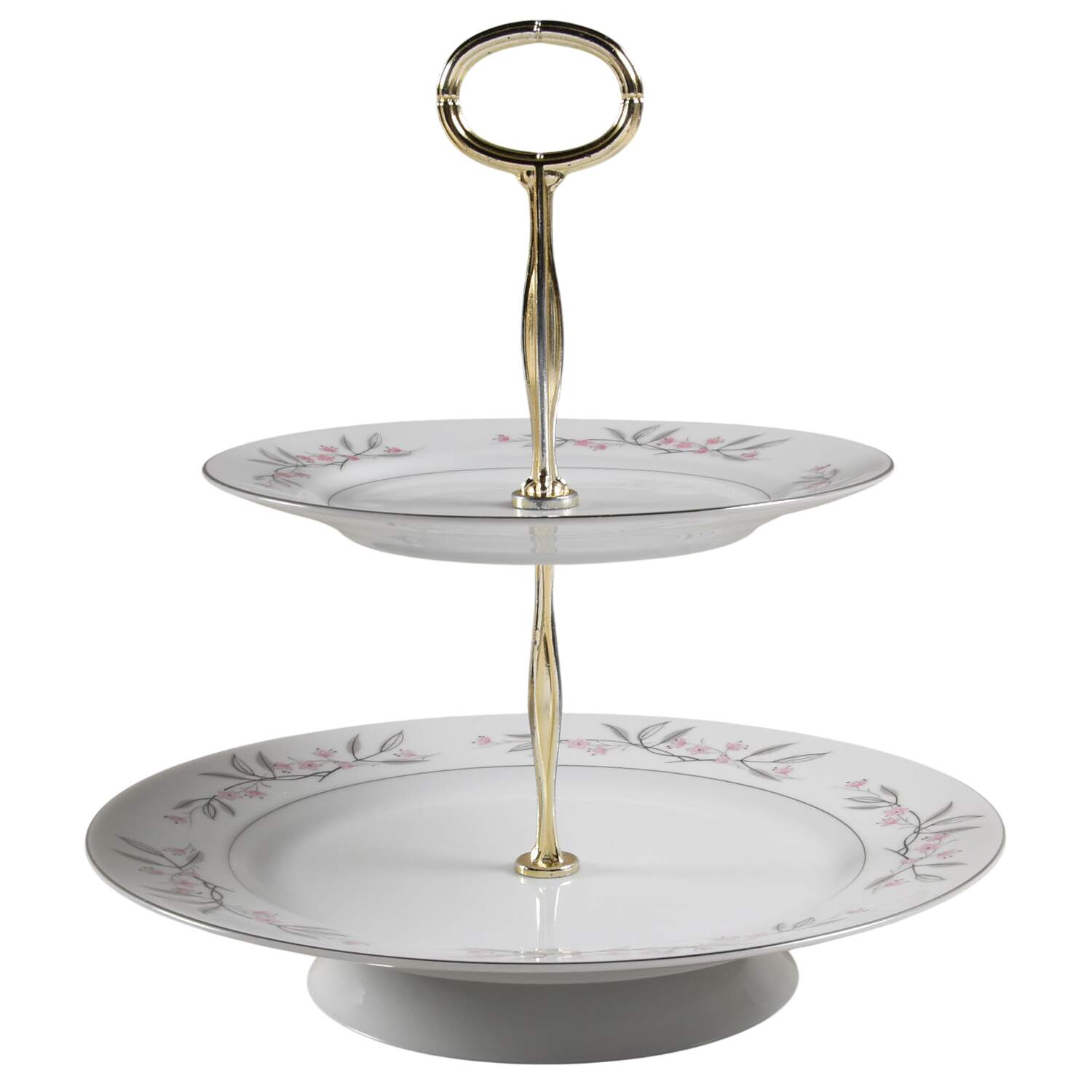 Sherwood 11 1/4"  2 Tier Footed Serving Tray (DP,SP,FR) HC by Arlen-1