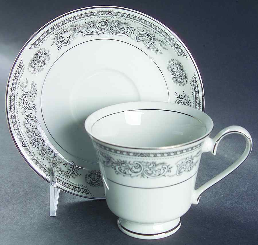 Sterling Footed Cup & Saucer Set by Arlen-1