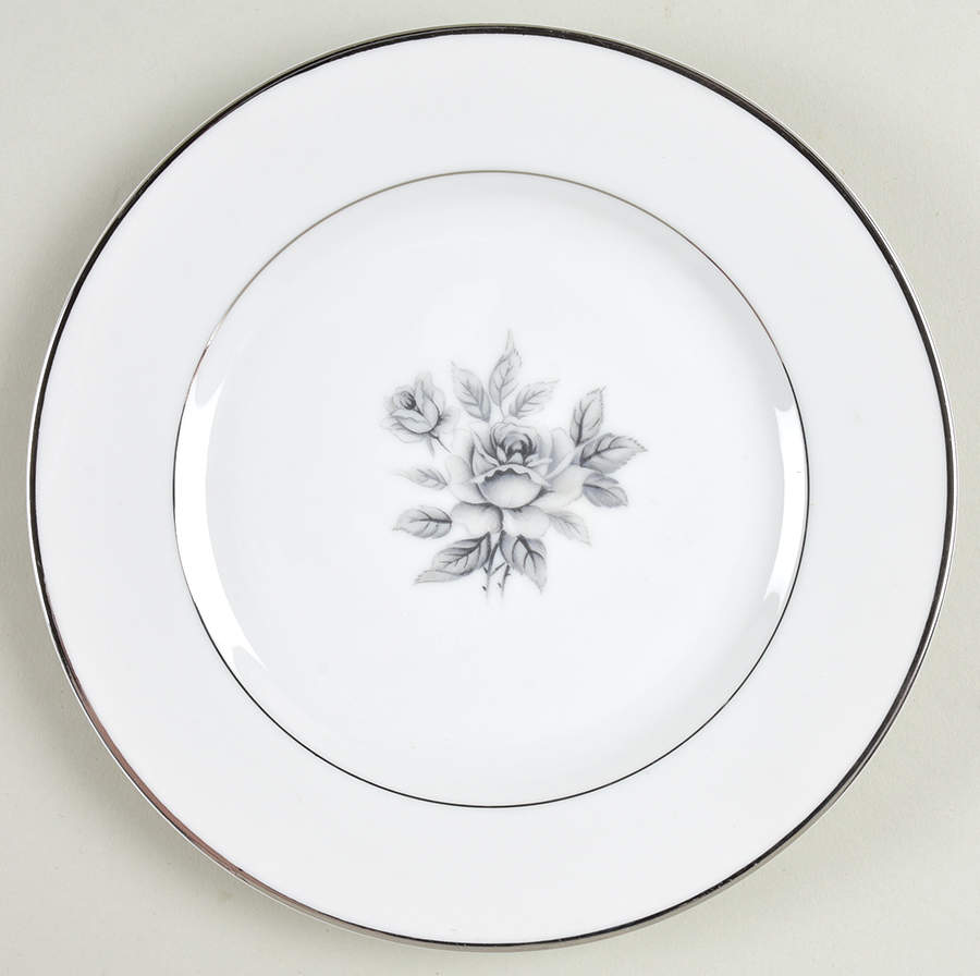White Rose Salad Plate by Arlen-1