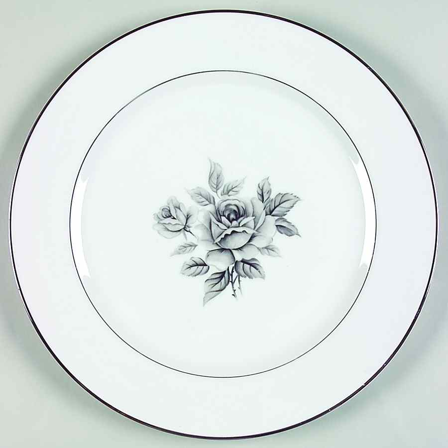 White Rose Dinner Plate by Arlen-1
