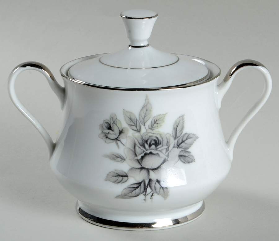 White Rose Sugar Bowl & Lid by Arlen-1