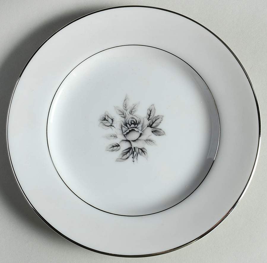 White Rose Bread & Butter Plate by Arlen-1