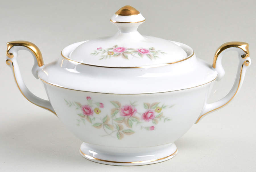 Wild Rose Sugar Bowl & Lid by Arlen-1
