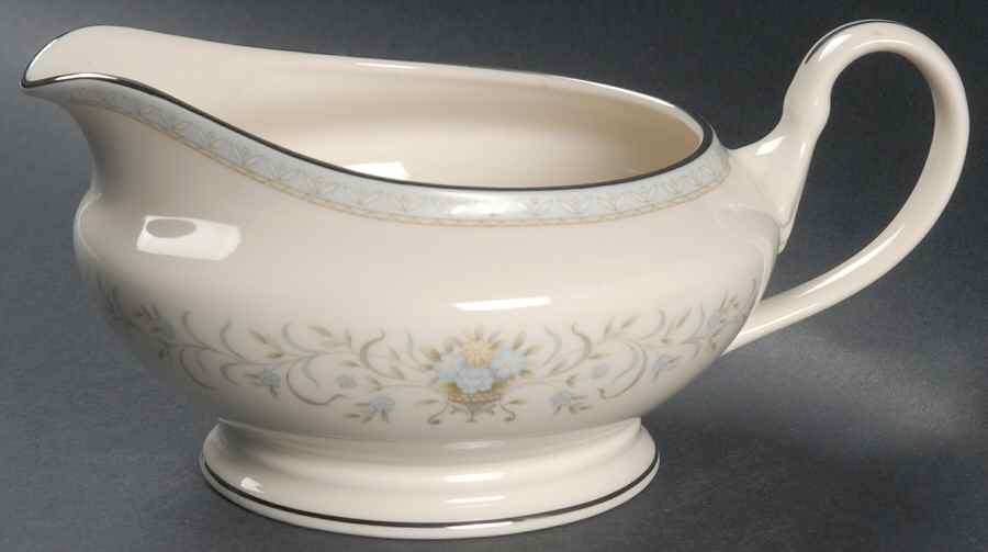 Blue Versailles Round Gravy Boat by American Royalty-1