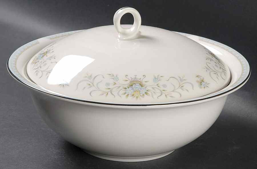 Blue Versailles Round Covered Vegetable by American Royalty-1