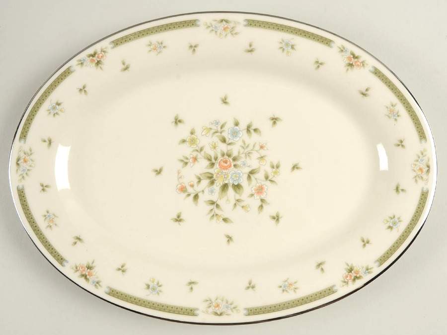 Spring Gardens 12" Oval Serving Platter by American Royalty-1