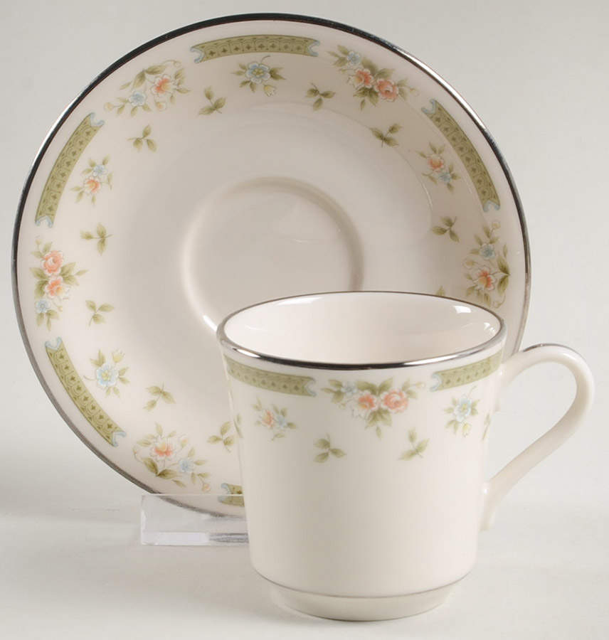 Spring Gardens Flat Demitasse Cup & Saucer Set by American Royalty-1