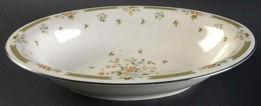 Spring Gardens 11" Oval Vegetable Bowl by American Royalty-1