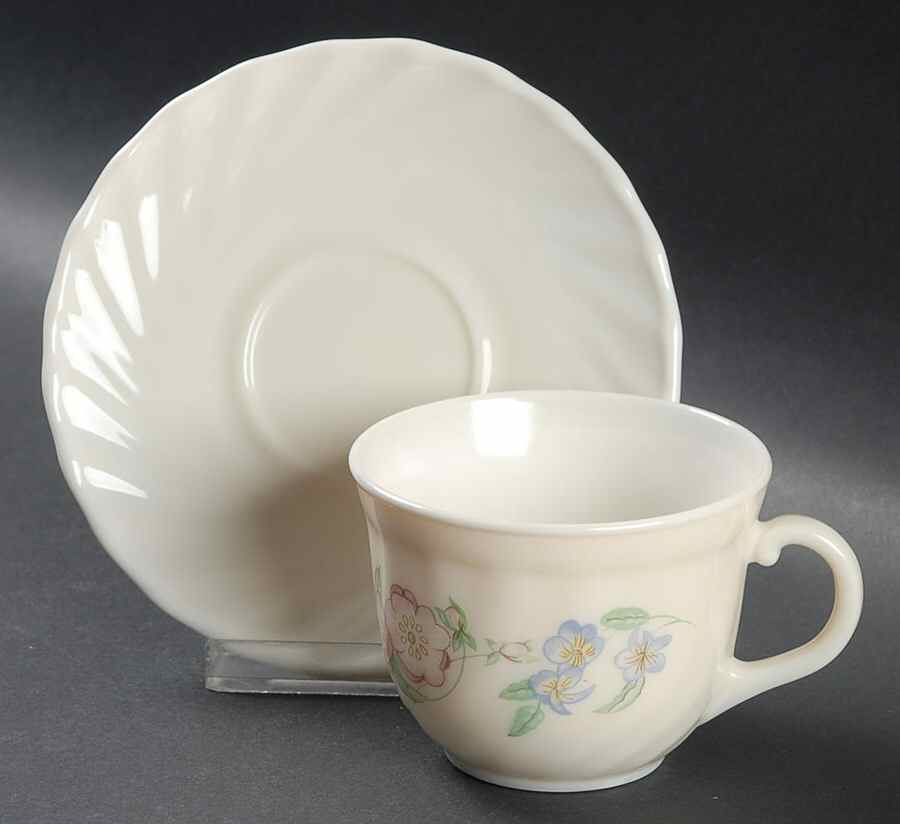 Champetre Flat Cup & Saucer Set by Arcopal-1
