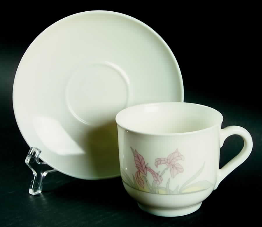 Diana Flat Cup & Saucer Set by Arcopal-1