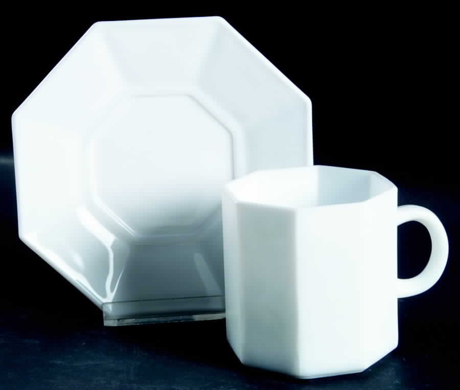 Novoctime White Flat Cup & Saucer Set by Arcopal-1
