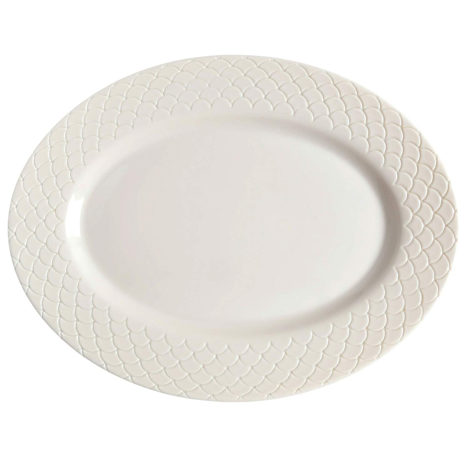 Romane Ivory 13" Oval Serving Platter by Arcopal-1