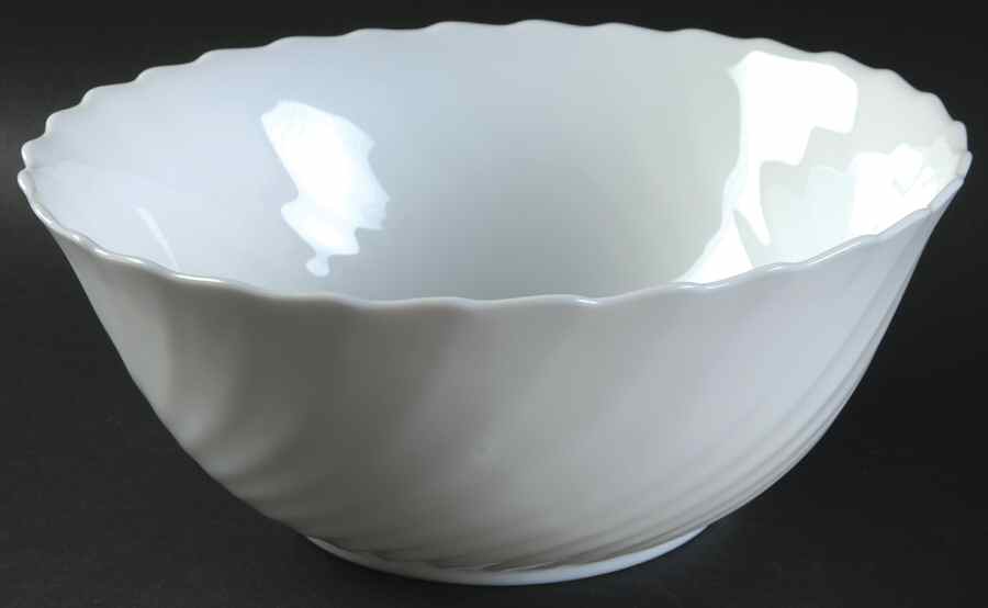 Trianon White 9" Round Vegetable Bowl by Arcopal-1