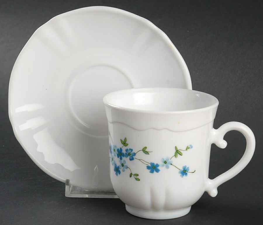 Veronica Flat Cup & Saucer Set by Arcopal-1