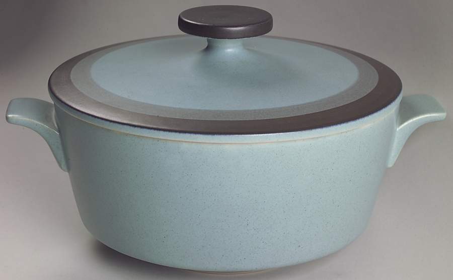 Navajo Blue 2 Qt Round Covered Casserole by Arrowstone-1