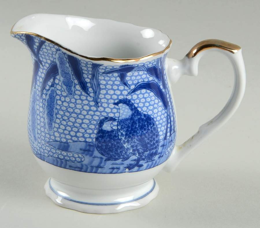 Blue Chinese Quail Creamer by Arita-1