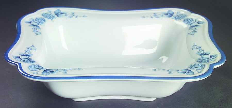 Blue Damask 10" Rectangular Vegetable Bowl by Arita-1