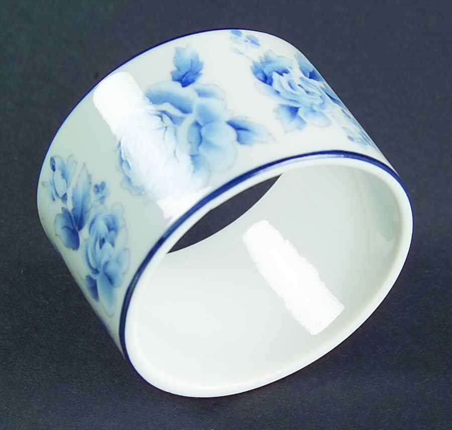 Blue Damask Napkin Ring by Arita-1