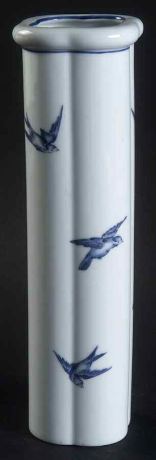 Blue Damask Bud Vase by Arita-1