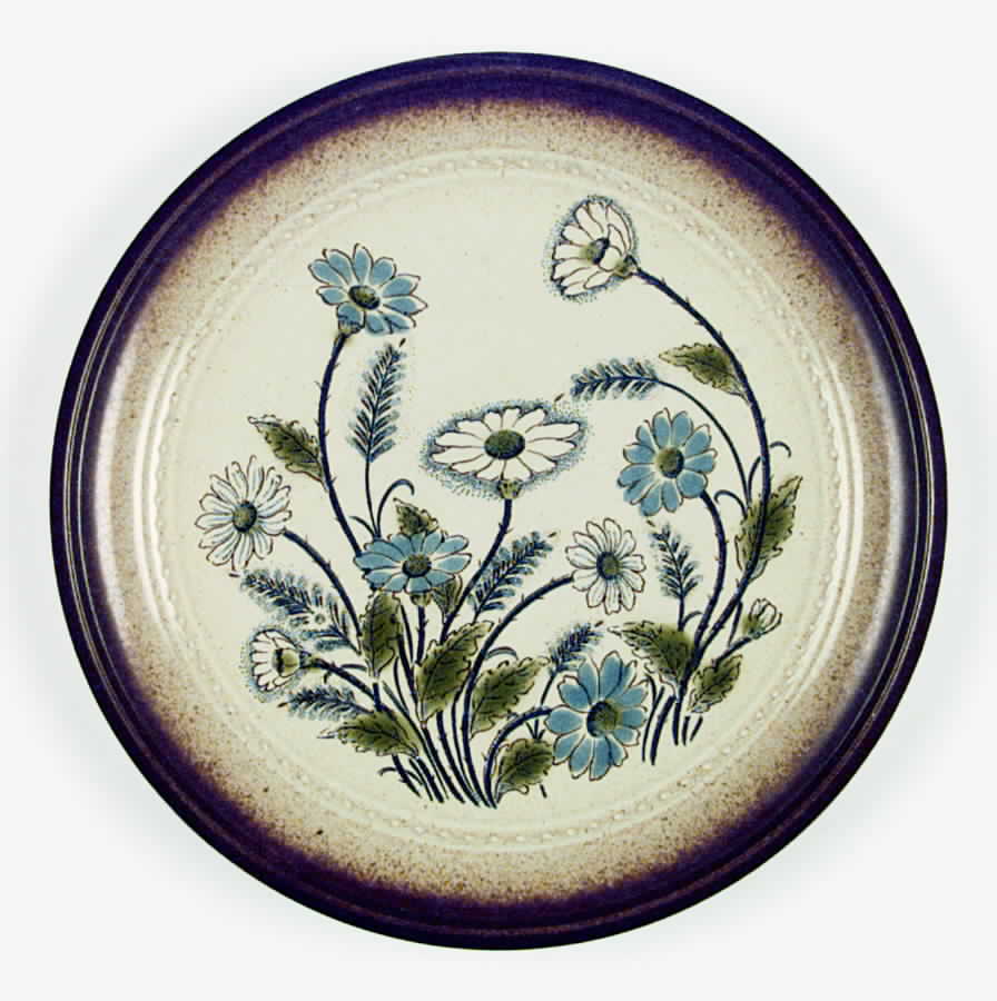 Blue Gingham Dinner Plate by Arita-1