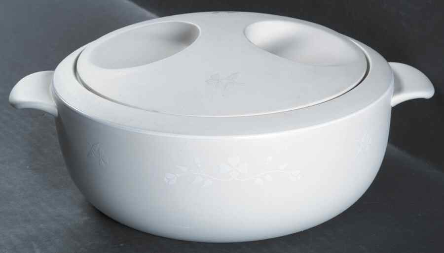 Celebration White 2 Qt Round Covered Casserole by Arita-1