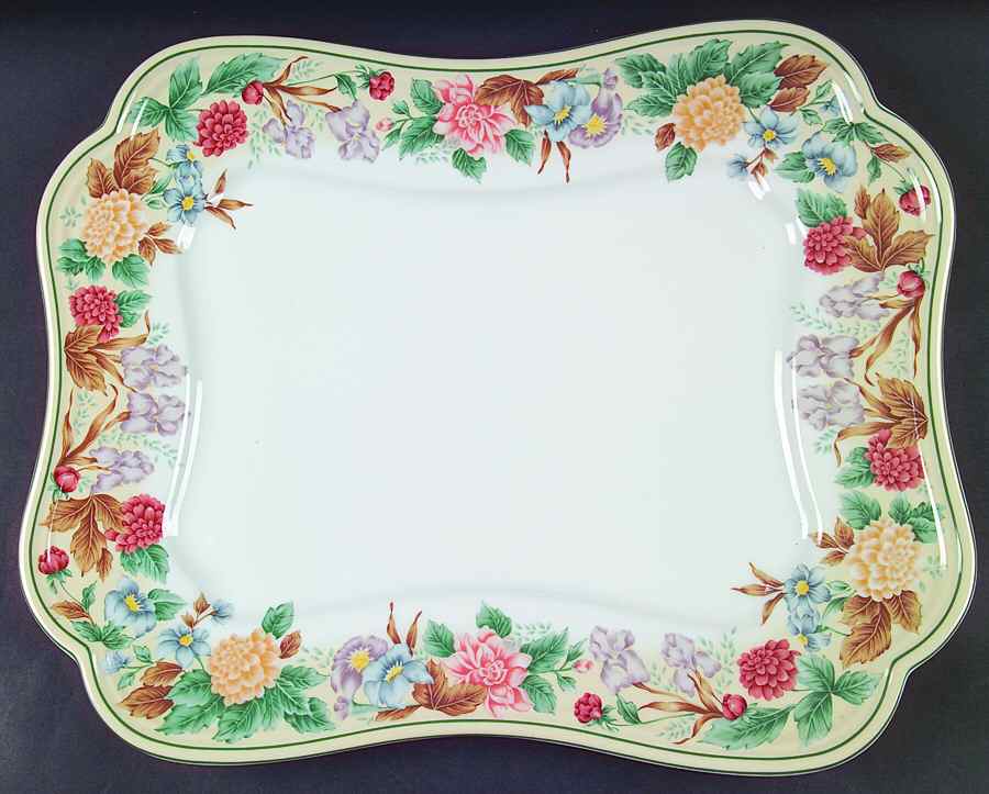 Country Garden 14" Rectangular Serving Platter by Arita-1