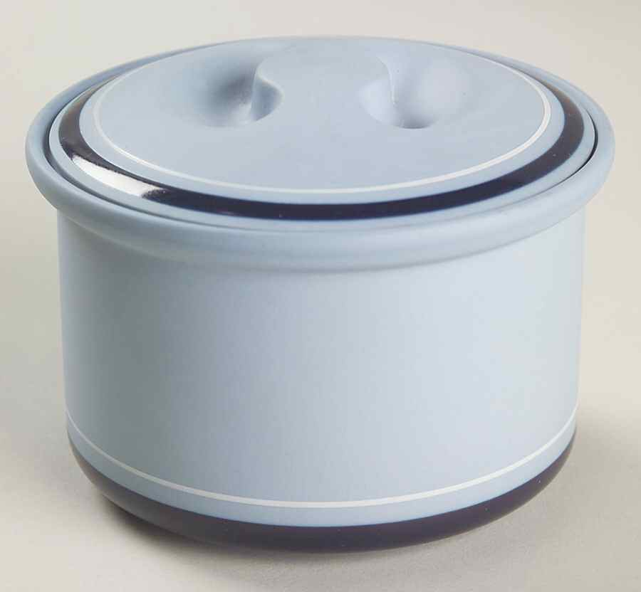 Genesis Blue Sugar Bowl & Lid by Arita-1