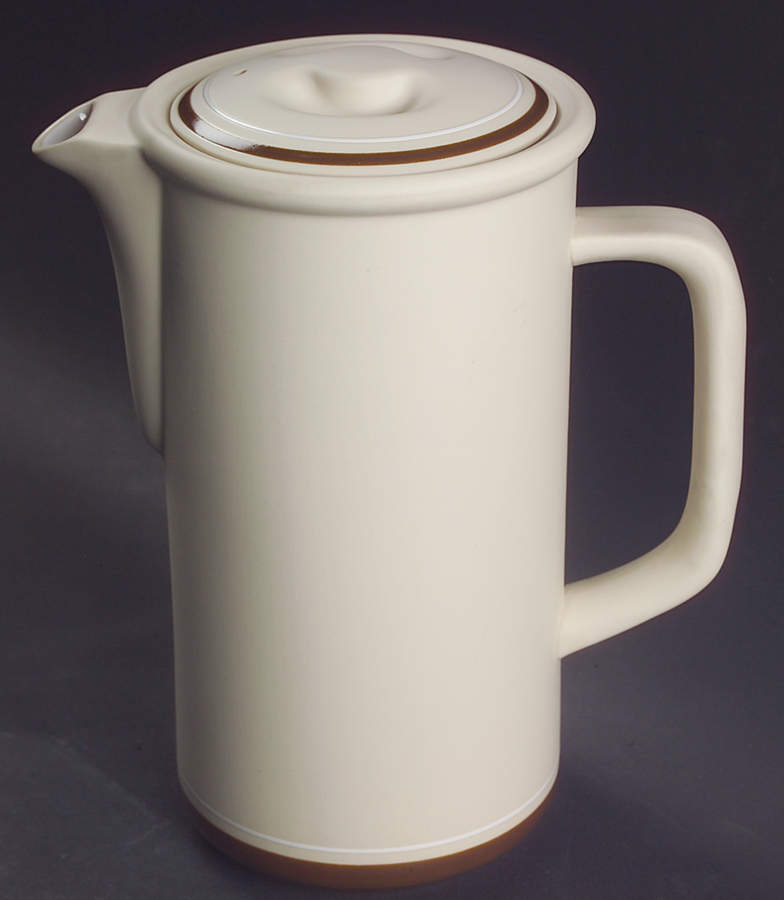 Genesis Beige Coffee Pot & Lid by Arita-1