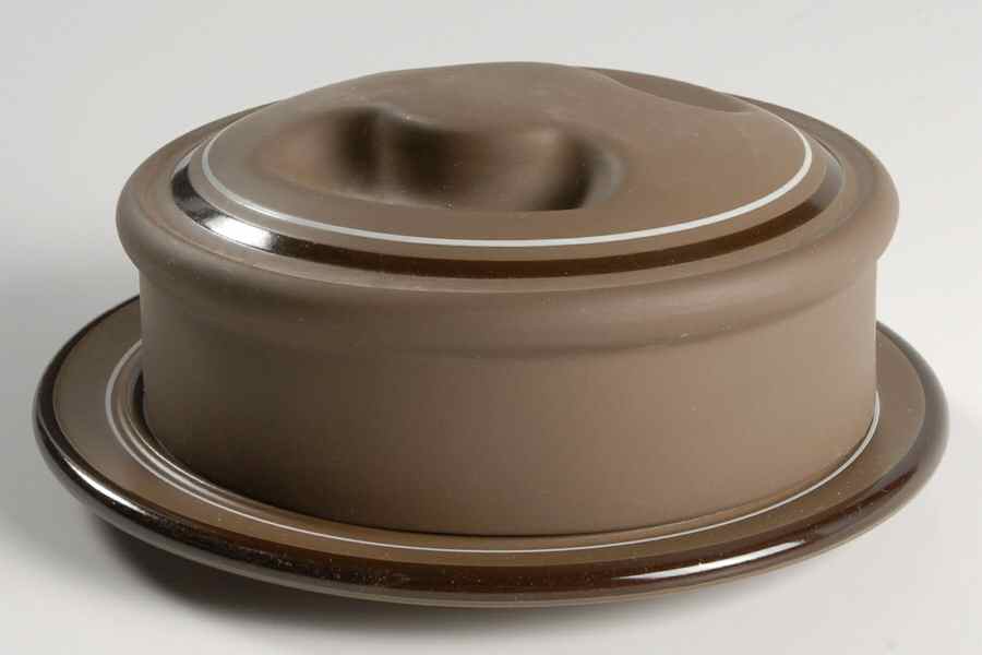 Genesis Brown Round Covered Butter by Arita-1
