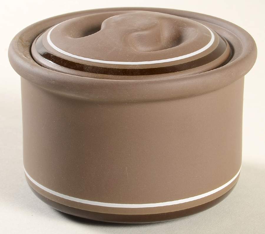 Genesis Brown Sugar Bowl & Lid by Arita-1