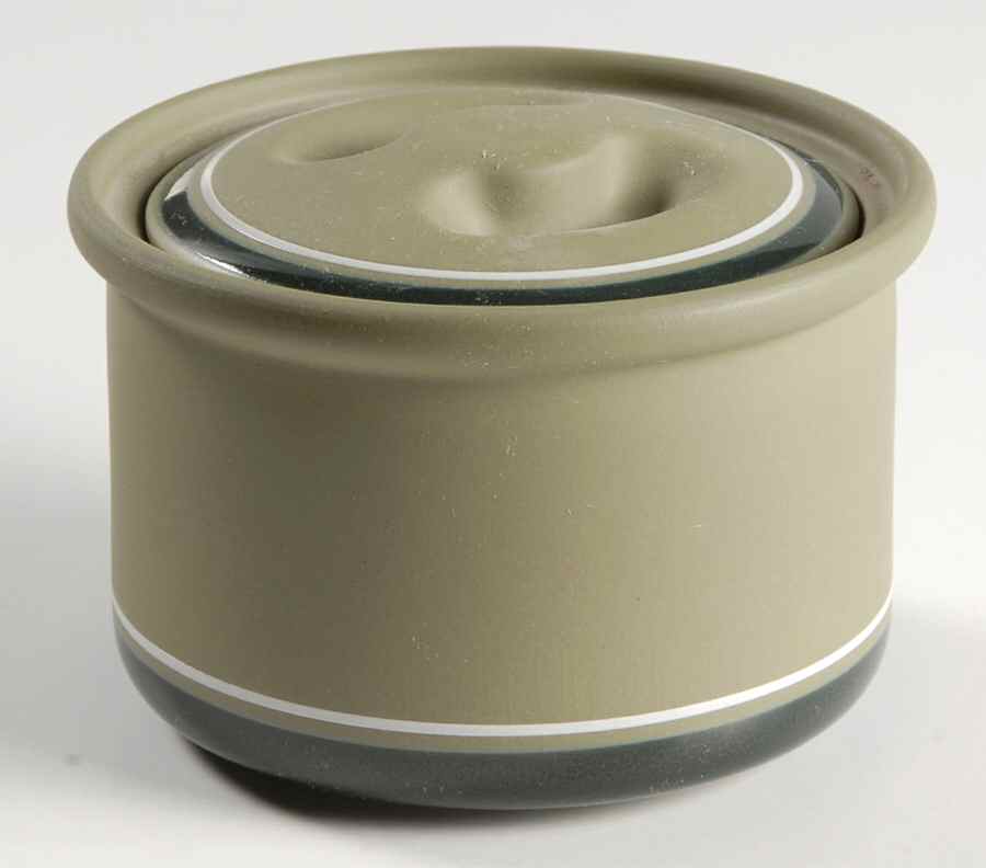 Genesis Green Sugar Bowl & Lid by Arita-1
