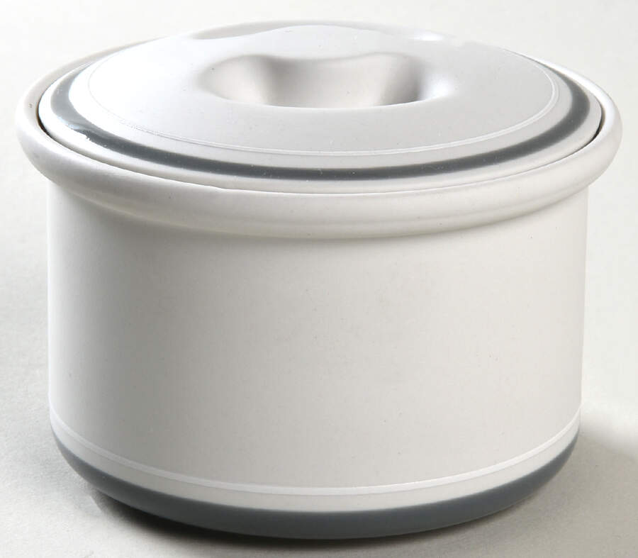 Genesis Grey Sugar Bowl & Lid by Arita-1