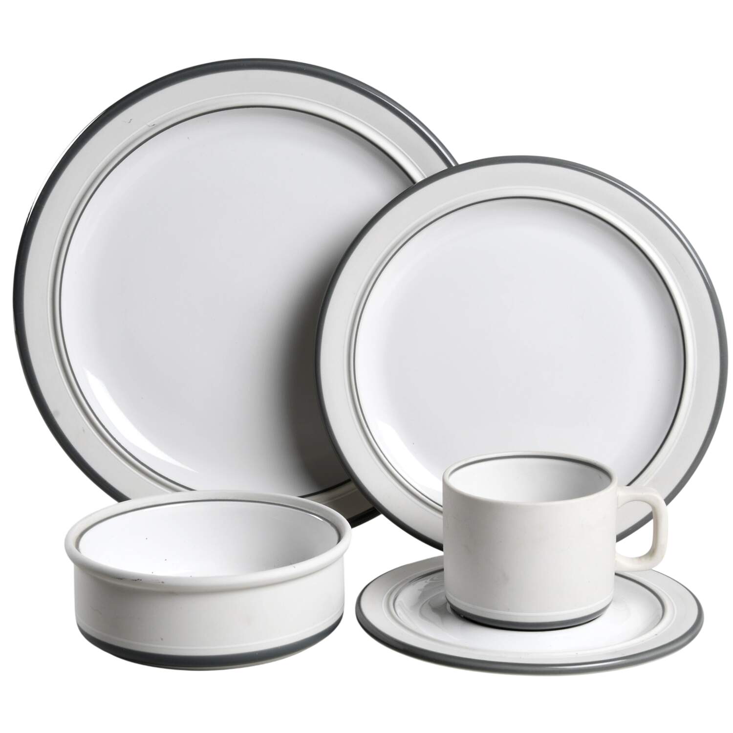 Genesis Grey 5 Piece Place Setting by Arita-1