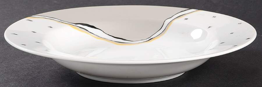 Gresaille Rim Soup Bowl by Arita-1