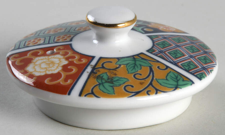 Imari Fan Lid for Mini Teapot by Arita-1