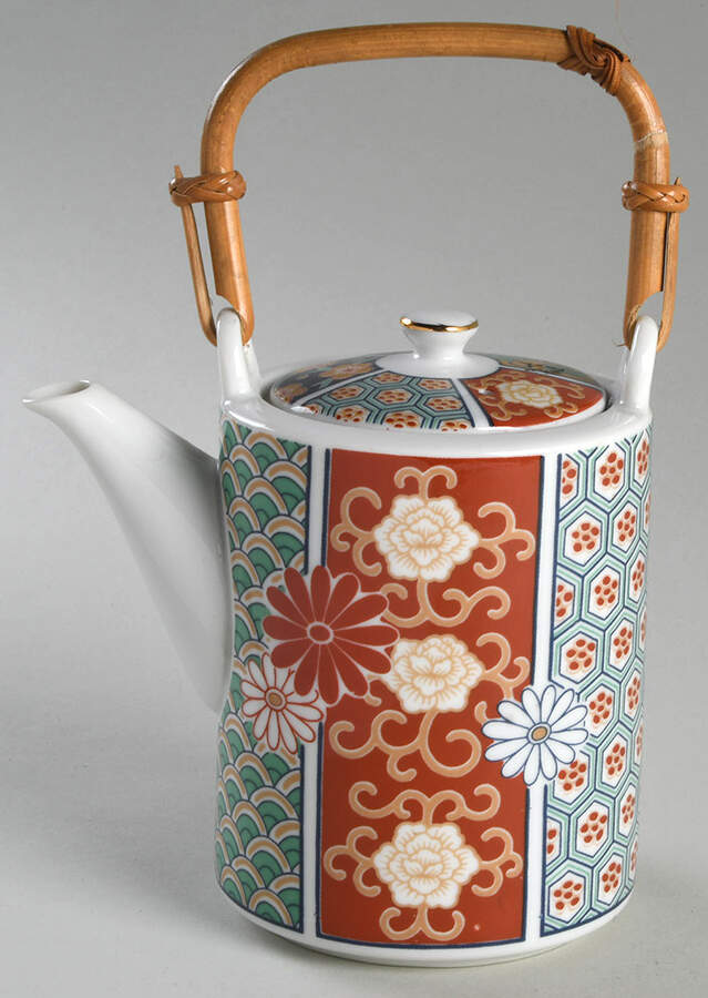 Imari Fan Mini Teapot & Lid by Arita-1