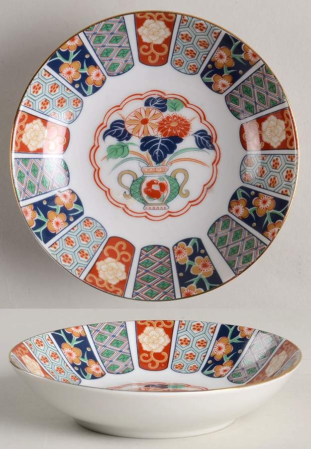 Imari Fan Coupe Cereal Bowl by Arita-1