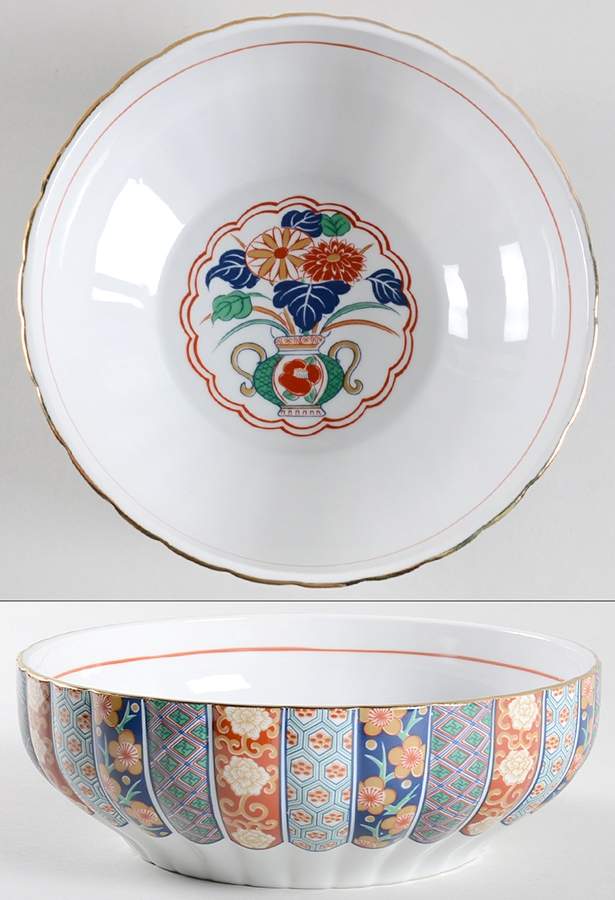 Imari Fan 9" Round Vegetable Bowl by Arita-1