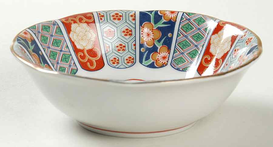 Imari Fan Fruit/Dessert (Sauce) Bowl by Arita-1