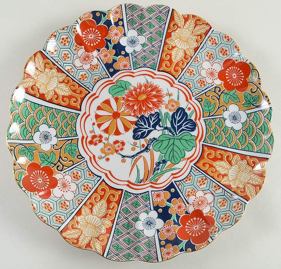 Imari Fan 12" Chop Plate (Round Platter) by Arita-1