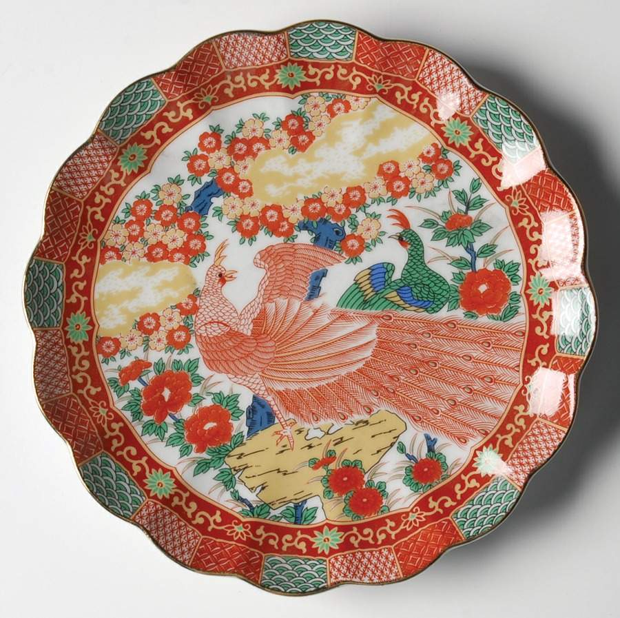Imari Peacock Salad Plate by Arita-1