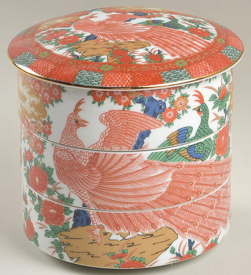 Imari Peacock Stack Set by Arita-1