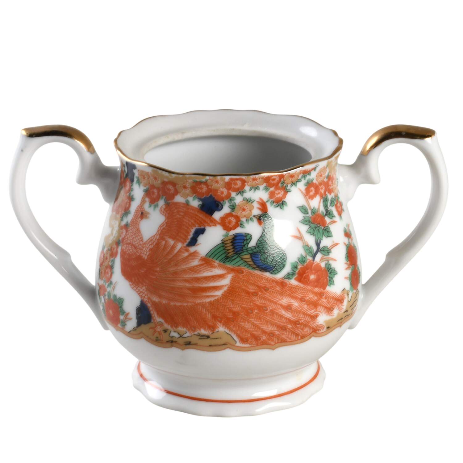 Imari Peacock Sugar Bowl No Lid by Arita-1